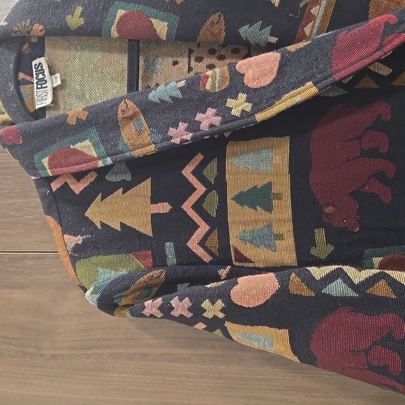 Vintage Moose/Bear/Canoe Outdoors Nature Jacket-Size Large (Vintage 11/12) - Picture 6 of 16